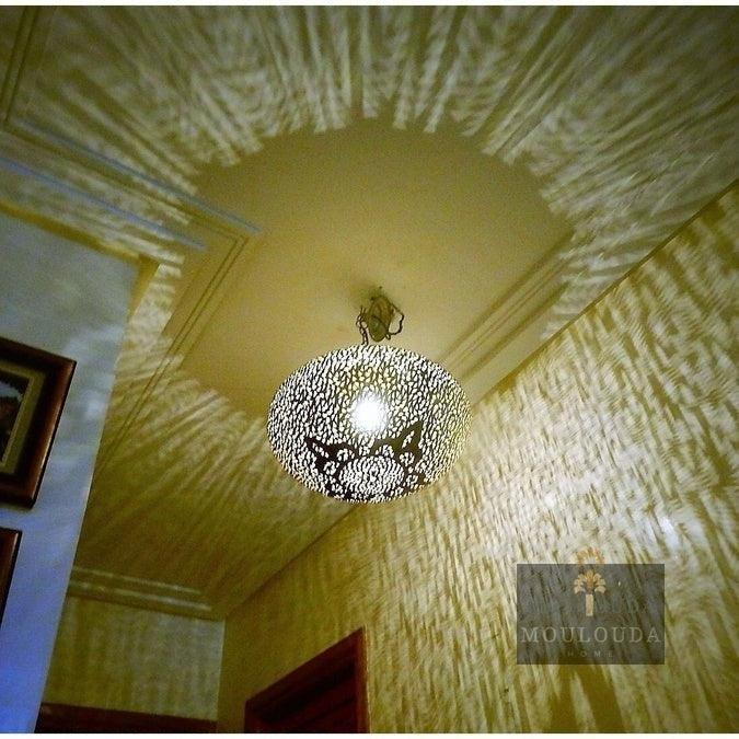 Oval Ceiling Light, Nice and Clean Design, Moroccan Lighting, Art Déco Ceiling Mediation Chandelier - ScentiMelti Home Fragrance, Beauty & Gifts UK