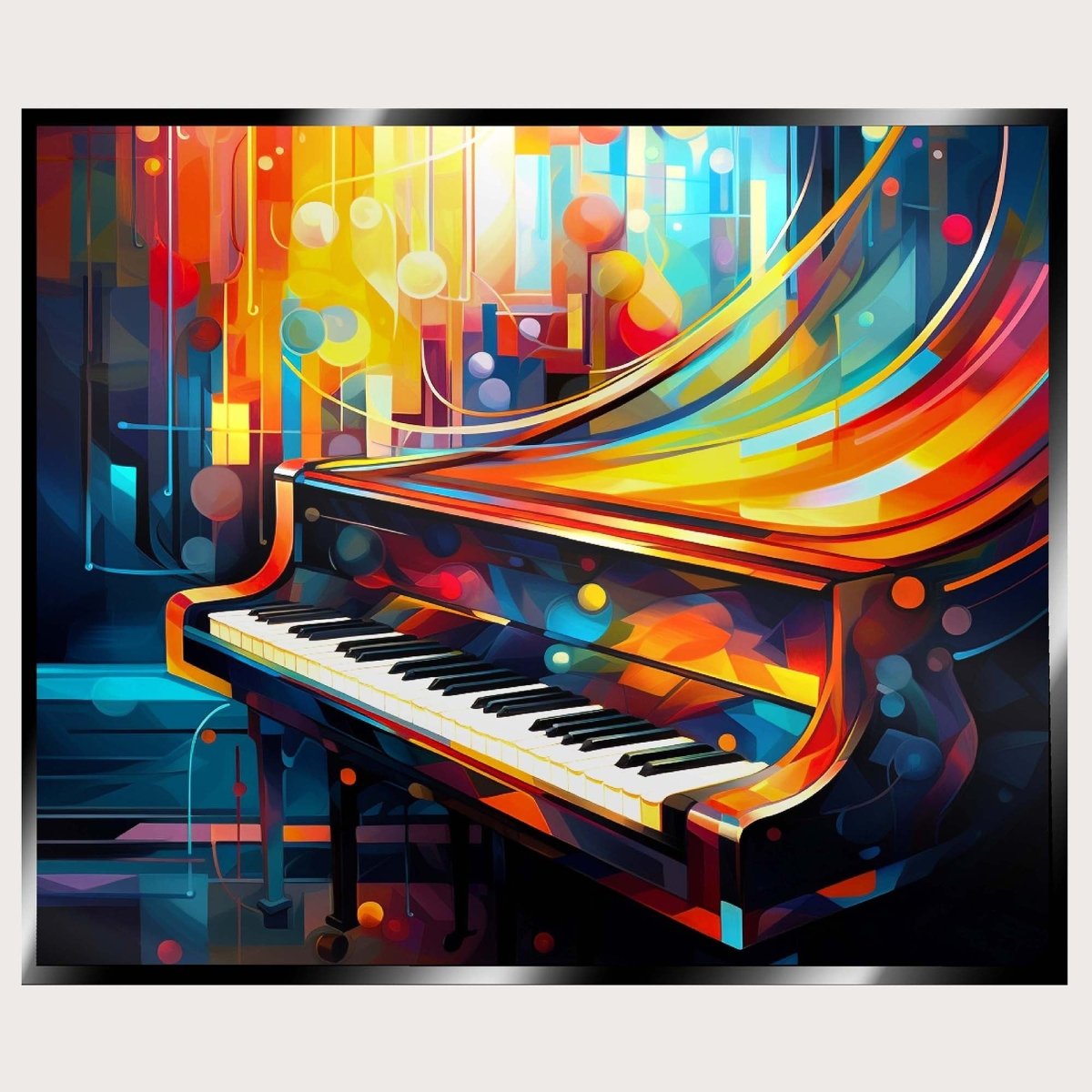 Illuminated Wall Art - Abstract Piano - ScentiMelti Home Fragrance, Beauty & Gifts UK