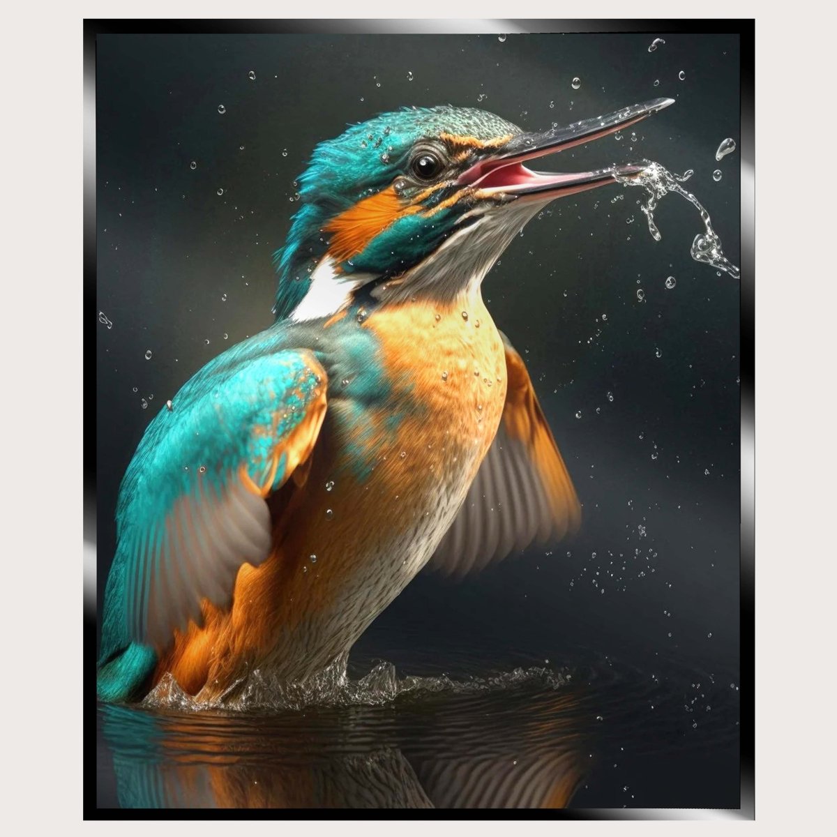 Illuminated Wall Art - Beautiful Kingfisher - ScentiMelti Home Fragrance, Beauty & Gifts UK