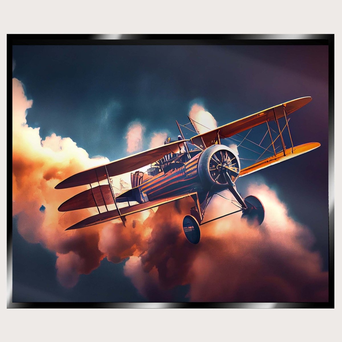 Illuminated Wall Art - Biplane - ScentiMelti Home Fragrance, Beauty & Gifts UK