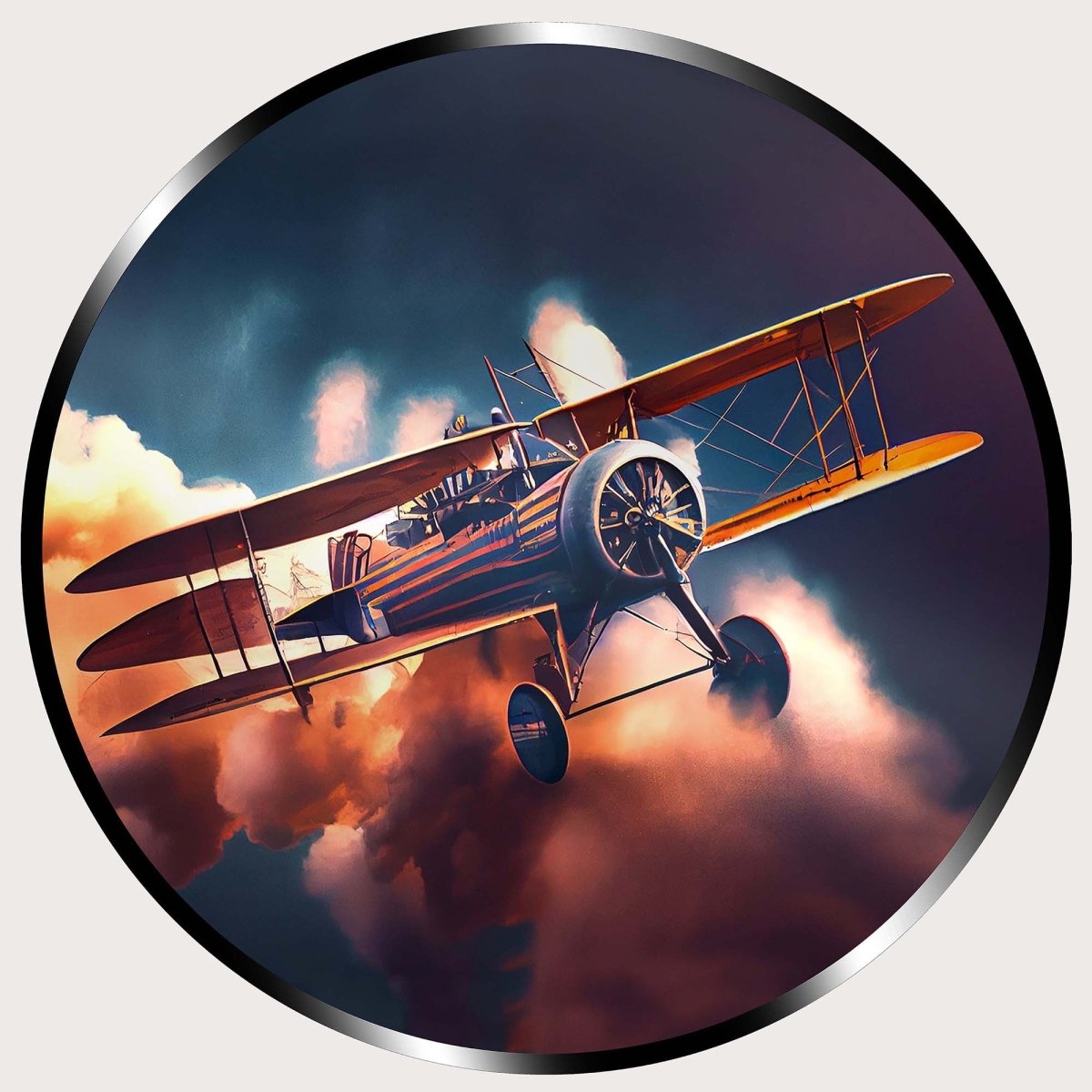 Illuminated Wall Art - Biplane - ScentiMelti Home Fragrance, Beauty & Gifts UK