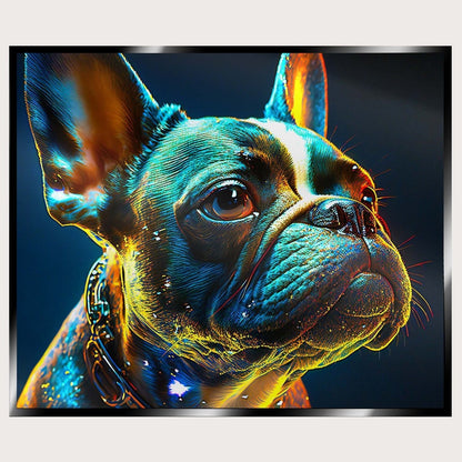 Illuminated Wall Art - Bulldog - ScentiMelti Home Fragrance, Beauty & Gifts UK