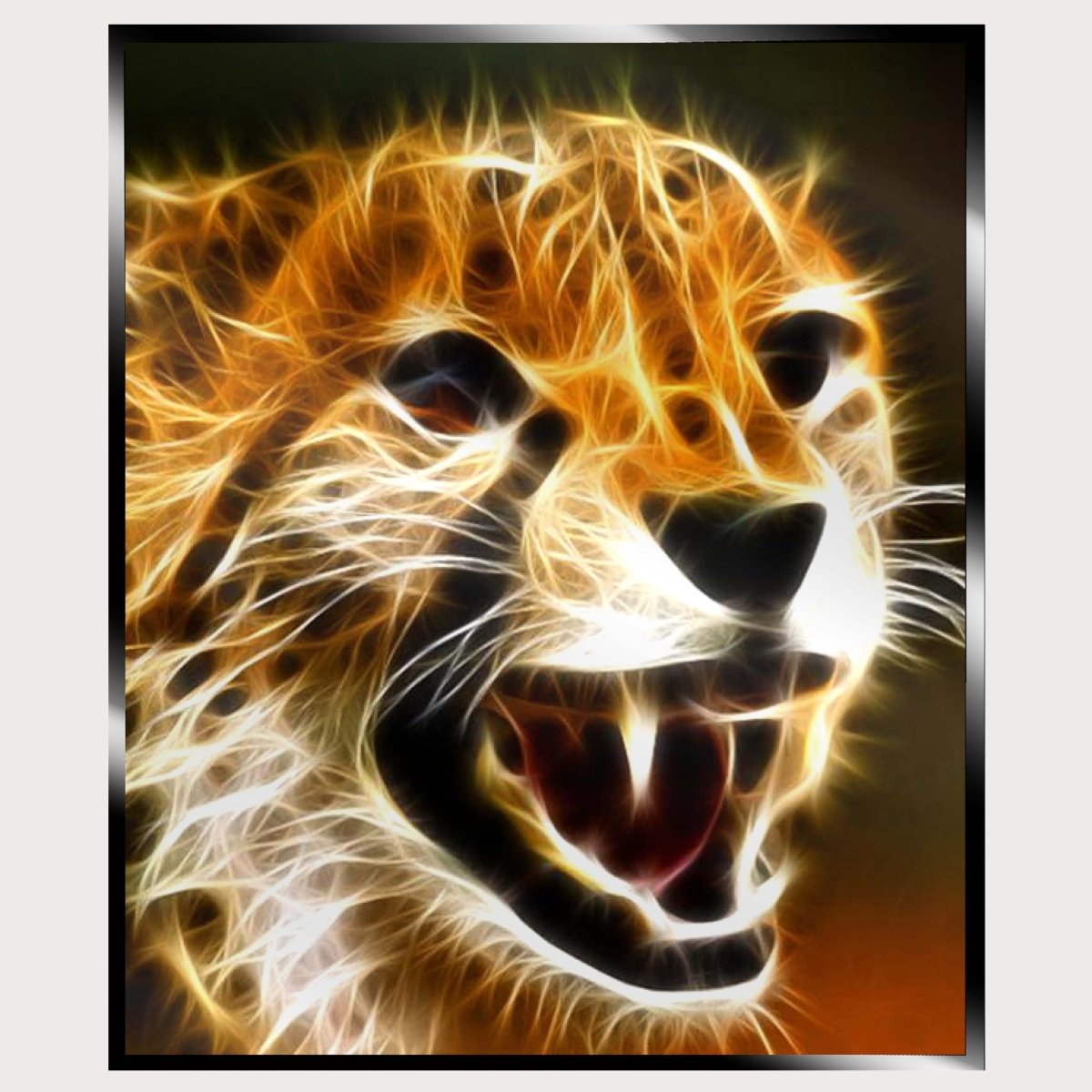 Illuminated Wall Art - Cheetah 2 - ScentiMelti Home Fragrance, Beauty & Gifts UK