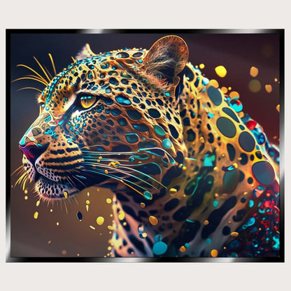 Illuminated Wall Art - Colourful Leopard - ScentiMelti Home Fragrance, Beauty & Gifts UK