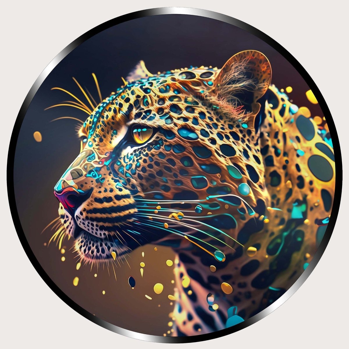 Illuminated Wall Art - Colourful Leopard - ScentiMelti Home Fragrance, Beauty & Gifts UK