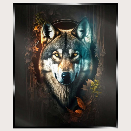 Illuminated Wall Art - Cool Wolf - ScentiMelti Home Fragrance, Beauty & Gifts UK