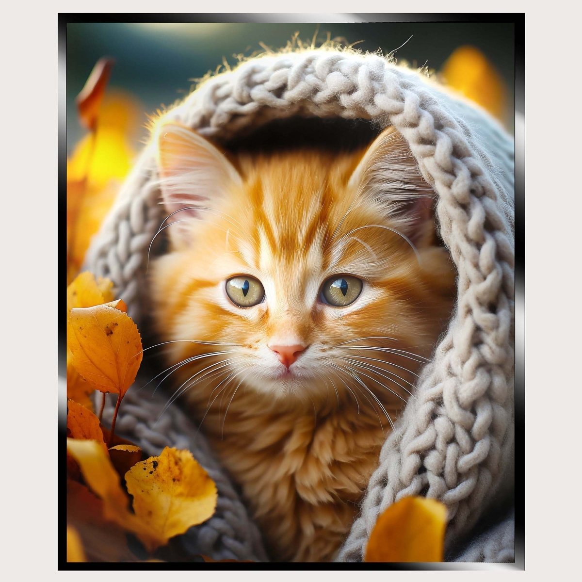 Illuminated Wall Art - Cute Kitten - ScentiMelti Home Fragrance, Beauty & Gifts UK