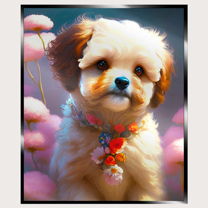 Illuminated Wall Art - Cute Puppy - ScentiMelti Home Fragrance, Beauty & Gifts UK