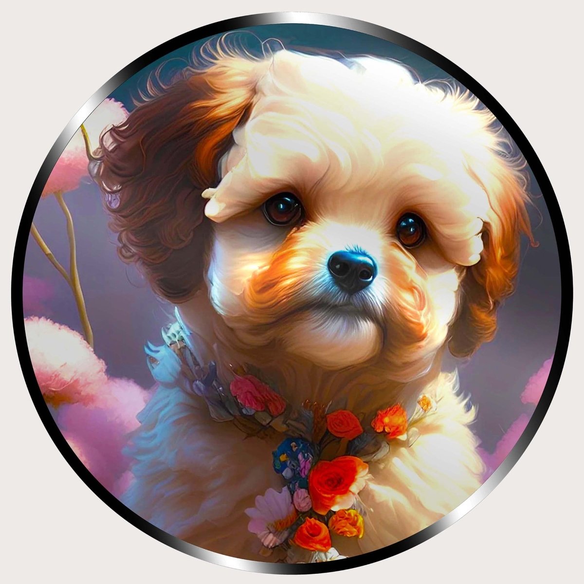 Illuminated Wall Art - Cute Puppy - ScentiMelti Home Fragrance, Beauty & Gifts UK