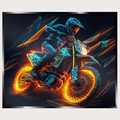 Illuminated Wall Art - Extreme Motorcycle - ScentiMelti Home Fragrance, Beauty & Gifts UK