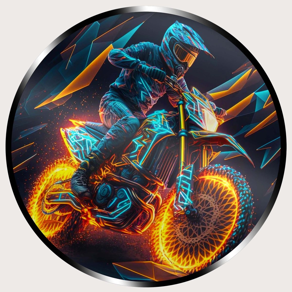 Illuminated Wall Art - Extreme Motorcycle - ScentiMelti Home Fragrance, Beauty & Gifts UK