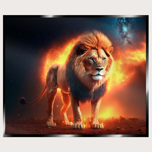 Illuminated Wall Art - Fantastic Lion - ScentiMelti Home Fragrance, Beauty & Gifts UK