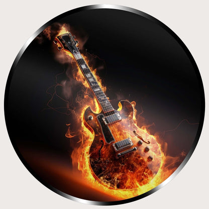 Illuminated Wall Art - Flaming Guitar - ScentiMelti Home Fragrance, Beauty & Gifts UK