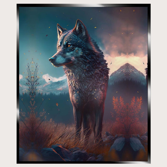 Illuminated Wall Art - Forest Wolf - ScentiMelti Home Fragrance, Beauty & Gifts UK