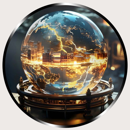 Illuminated Wall Art - Glass Globe Scene - ScentiMelti Home Fragrance, Beauty & Gifts UK