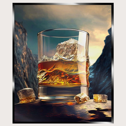 Illuminated Wall Art - Glass of Whiskey - ScentiMelti Home Fragrance, Beauty & Gifts UK