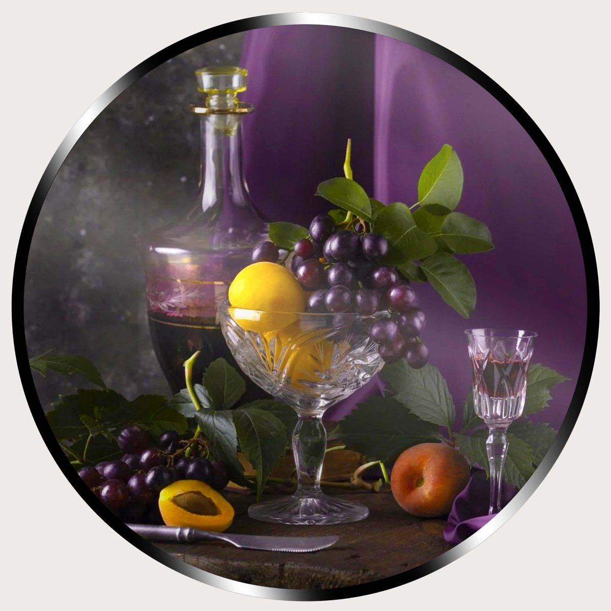 Illuminated Wall Art - Grapes and Wine - ScentiMelti Home Fragrance, Beauty & Gifts UK