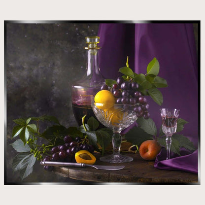 Illuminated Wall Art - Grapes and Wine - ScentiMelti Home Fragrance, Beauty & Gifts UK