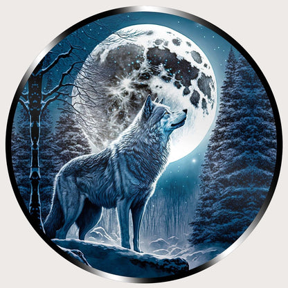 Illuminated Wall Art - Howling Wolf - ScentiMelti Home Fragrance, Beauty & Gifts UK