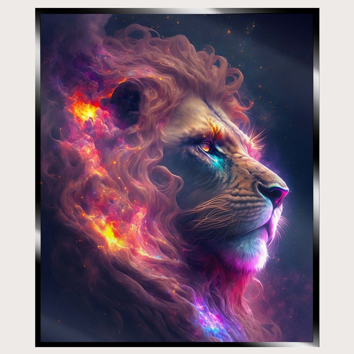 Illuminated Wall Art - Lion - ScentiMelti Home Fragrance, Beauty & Gifts UK