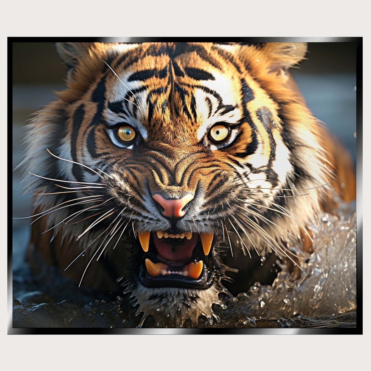 Illuminated Wall Art - Magestic Tiger - ScentiMelti Home Fragrance, Beauty & Gifts UK