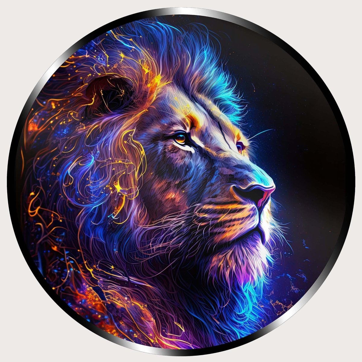 Illuminated Wall Art - Neon Lion - ScentiMelti Home Fragrance, Beauty & Gifts UK