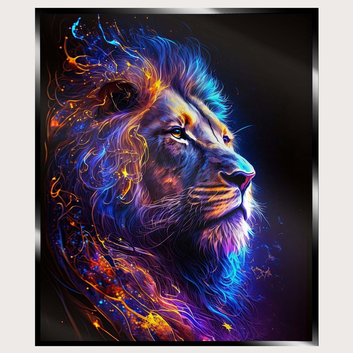 Illuminated Wall Art - Neon Lion - ScentiMelti Home Fragrance, Beauty & Gifts UK