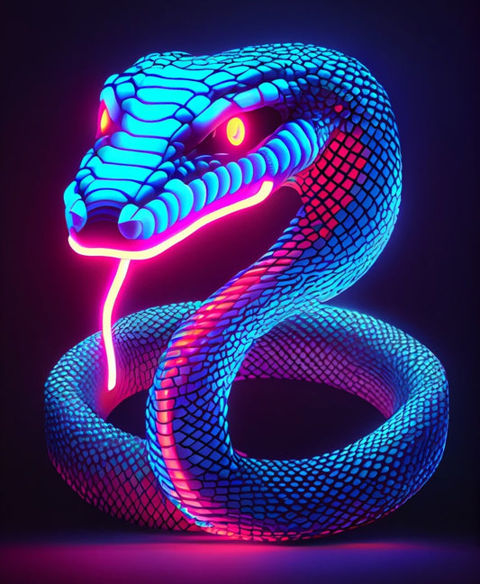 Illuminated Wall Art - Neon Snake - ScentiMelti Home Fragrance, Beauty & Gifts UK