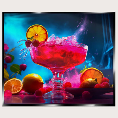 Illuminated Wall Art - Pink Cocktail - ScentiMelti Home Fragrance, Beauty & Gifts UK