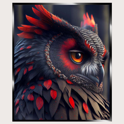 Illuminated Wall Art - Red Owl - ScentiMelti Home Fragrance, Beauty & Gifts UK