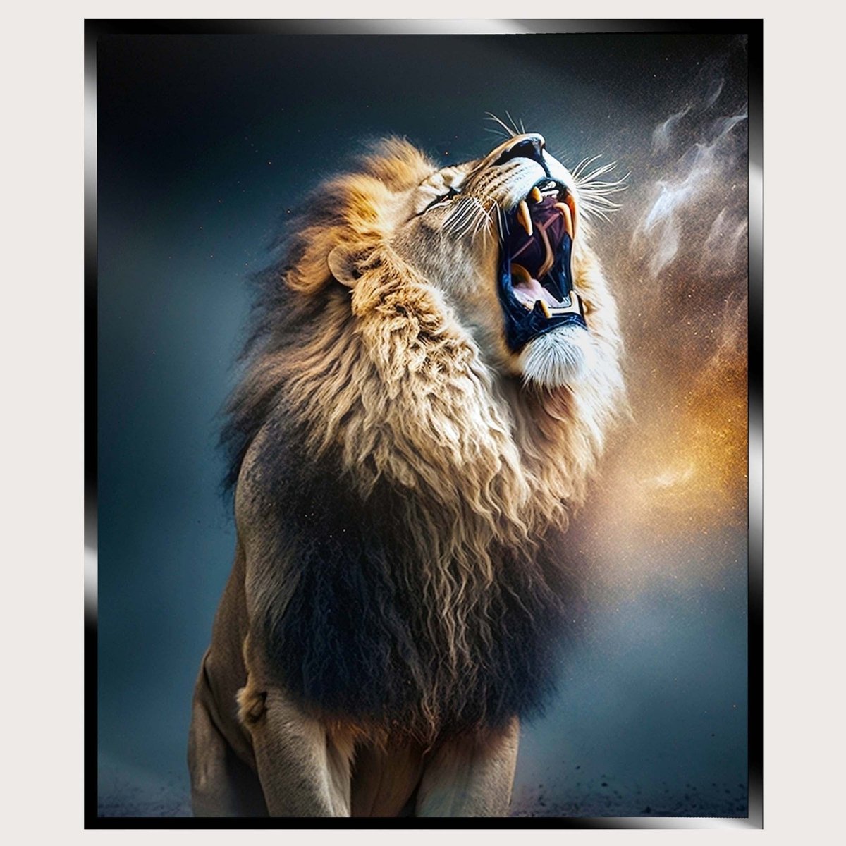 Illuminated Wall Art - Roaring Lion - ScentiMelti Home Fragrance, Beauty & Gifts UK