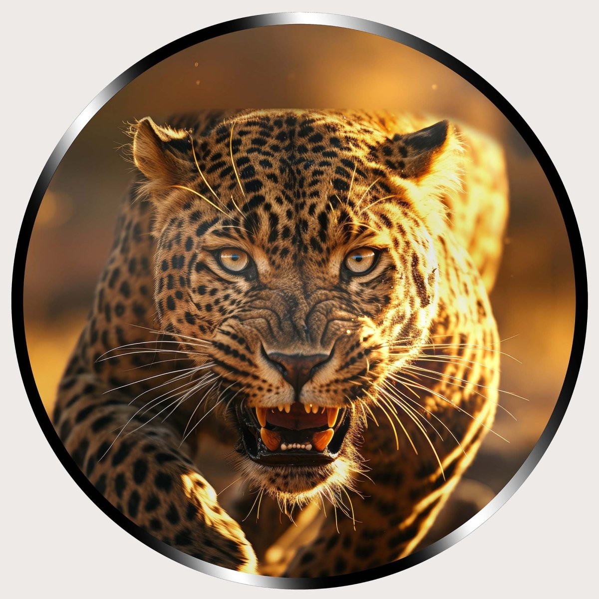 Illuminated Wall Art - Running Leopard - ScentiMelti Home Fragrance, Beauty & Gifts UK