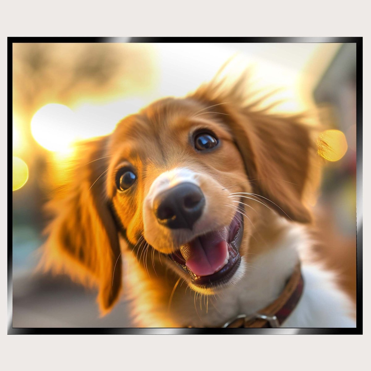 Illuminated Wall Art - Smiling Dog - ScentiMelti Home Fragrance, Beauty & Gifts UK