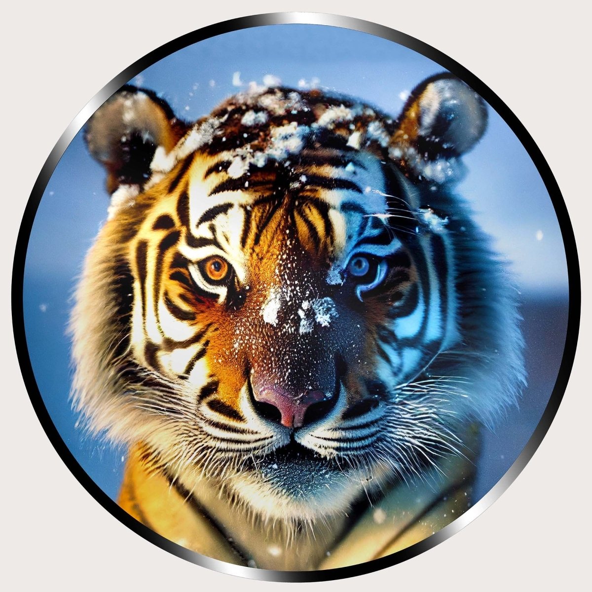 Illuminated Wall Art - Snow Tiger - ScentiMelti Home Fragrance, Beauty & Gifts UK