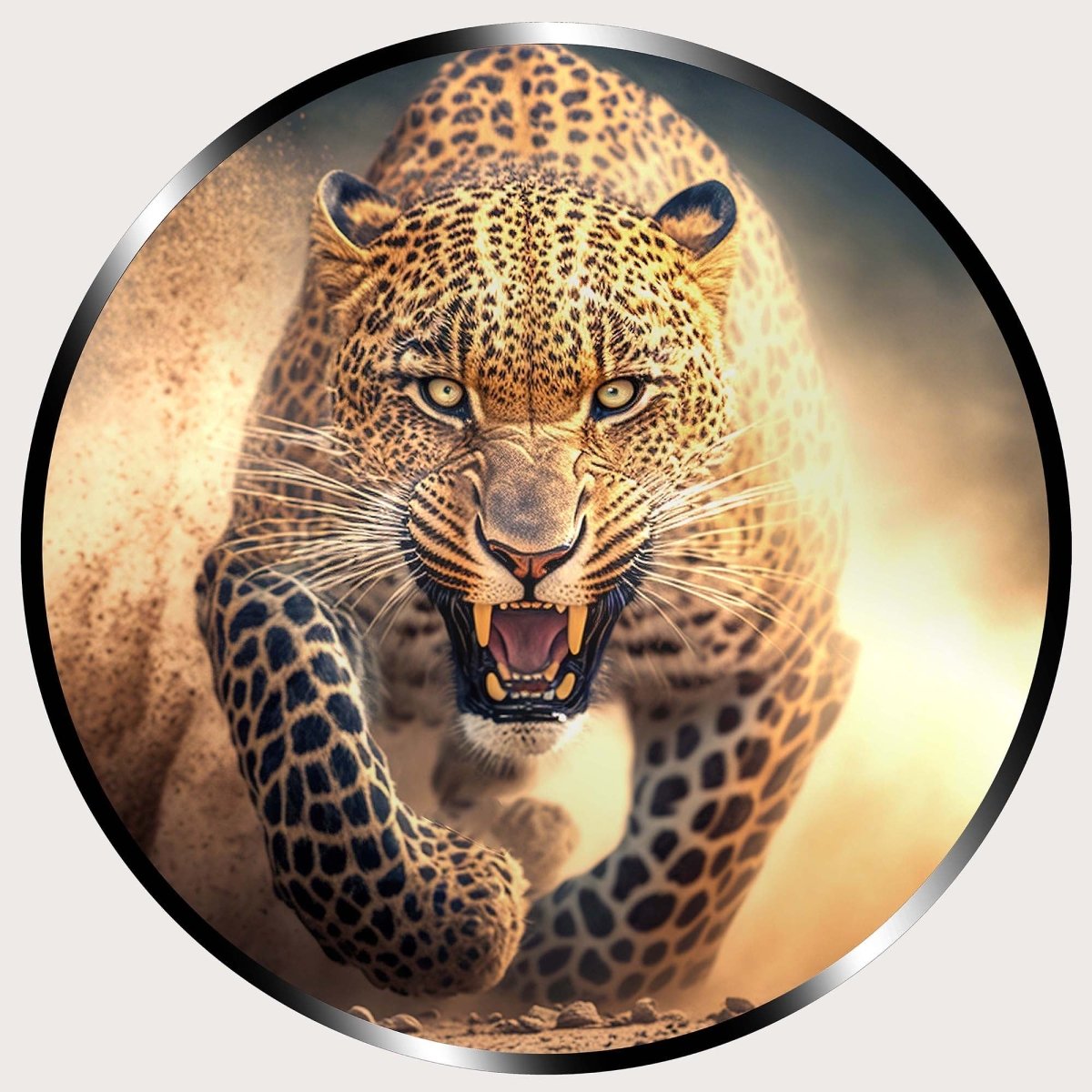 Illuminated Wall Art - Sprinting Leopard - ScentiMelti Home Fragrance, Beauty & Gifts UK