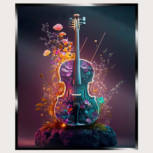 Illuminated Wall Art - Violin - ScentiMelti Home Fragrance, Beauty & Gifts UK