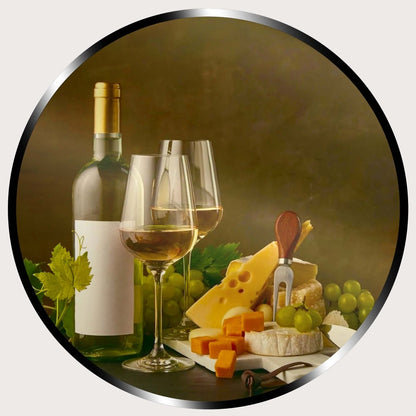 Illuminated Wall Art - Wine and Cheese - ScentiMelti Home Fragrance, Beauty & Gifts UK