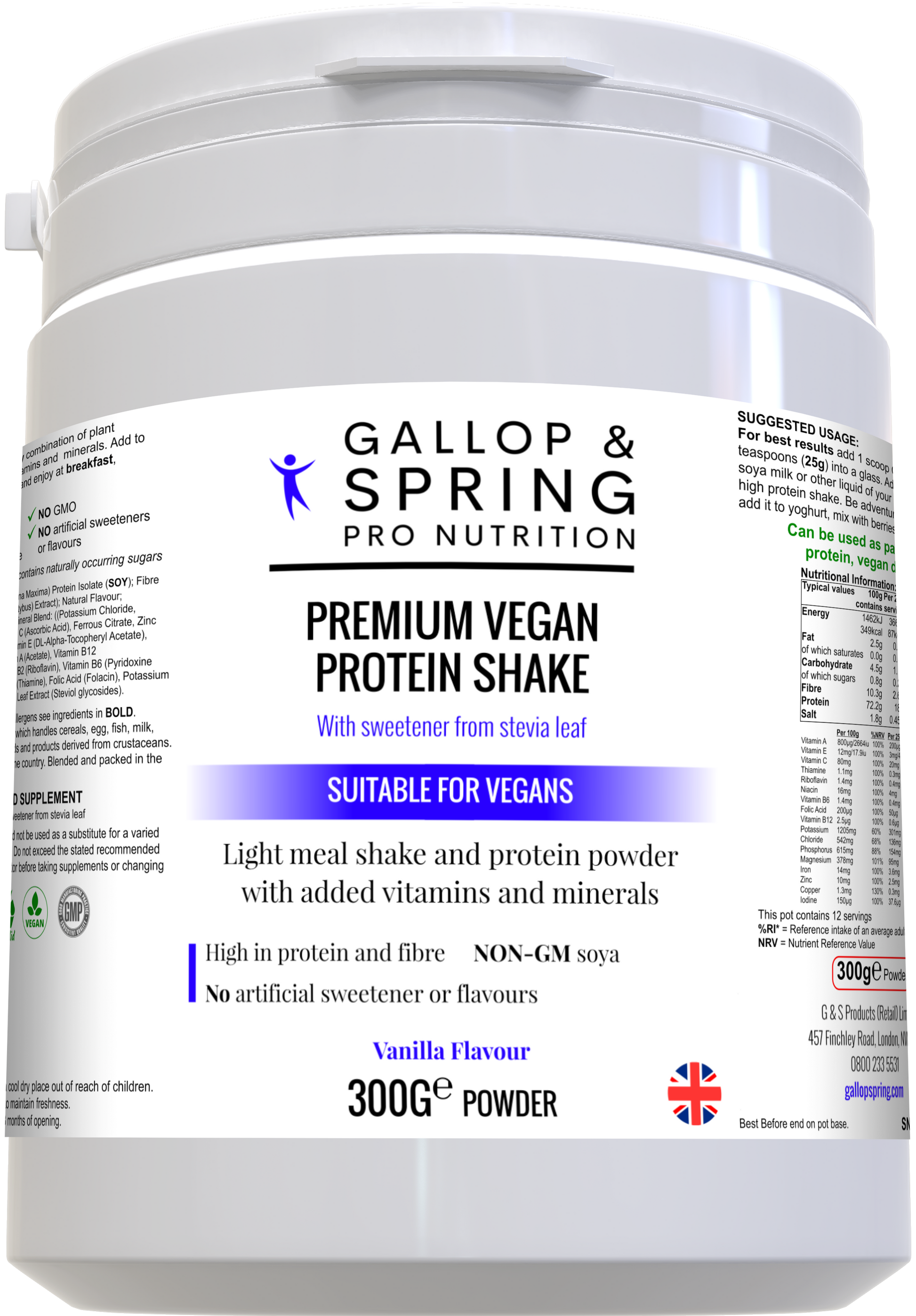 Premium Vegan Protein Shake (Vanilla) Gallop & Spring ScentiMelti Wax Melts