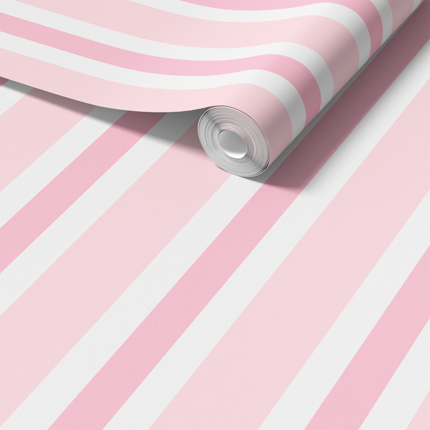 'My Kinda Stripes' Wallpaper in Pink Candy and Strawberry | Pink Striped Wallpaper - ScentiMelti Home Fragrance, Beauty & Gifts UK