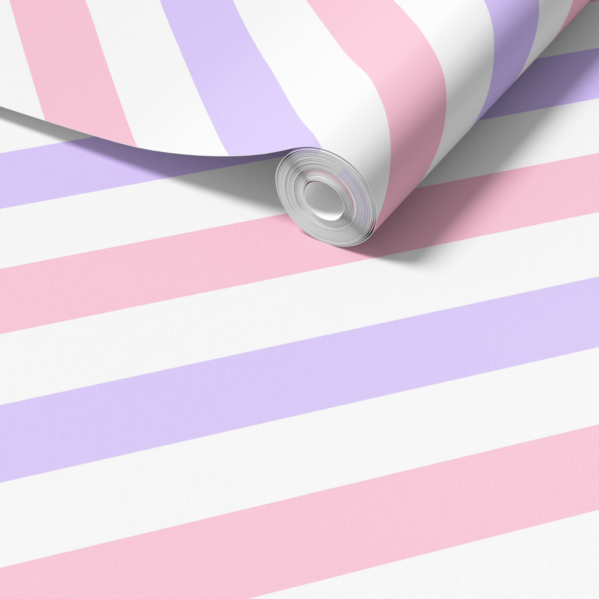 Candy Crush Kids’ Wallpaper in Lavender and Pink Candy | Pink and Purple Diagonal Stripe Wallpaper - ScentiMelti Home Fragrance, Beauty & Gifts UK