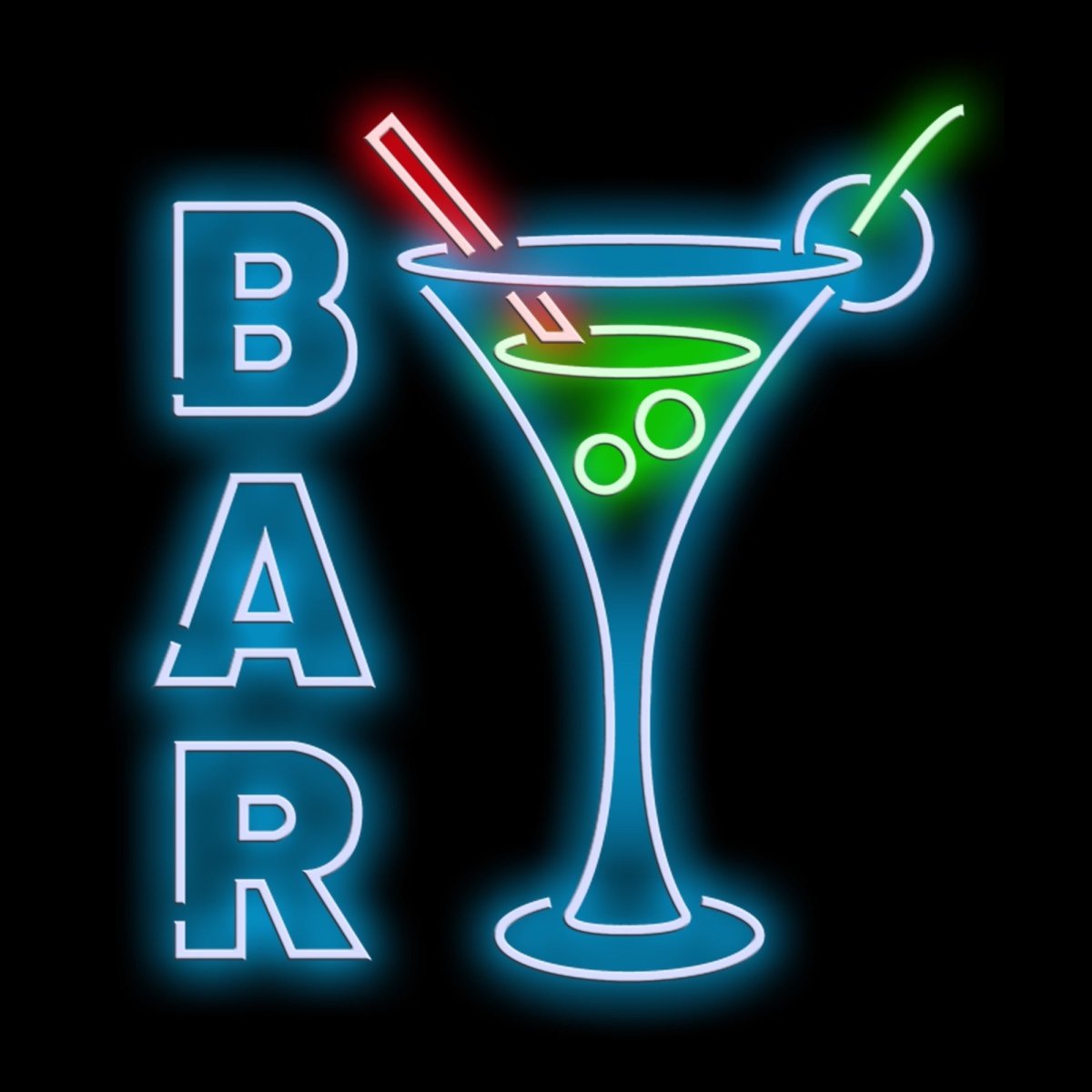 Personalised LED Neon Sign BAR GLASS - ScentiMelti Home Fragrance, Beauty & Gifts UK