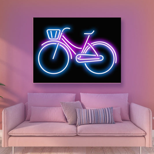 Personalised LED Neon Sign BICYCLE PINK - ScentiMelti Home Fragrance, Beauty & Gifts UK