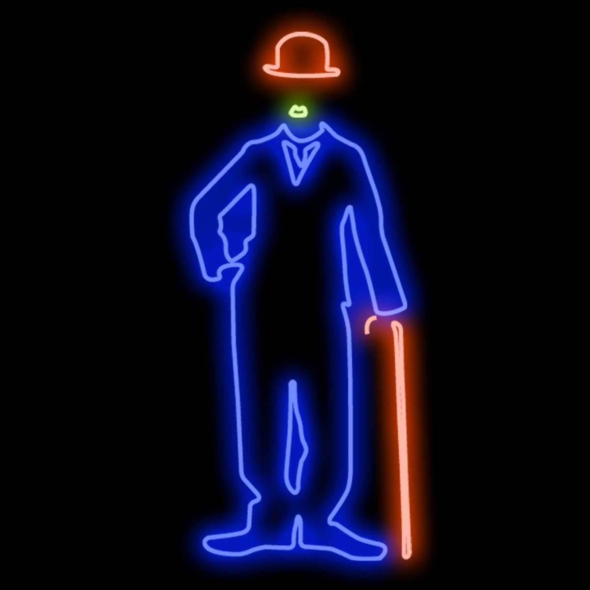 Personalised LED Neon Sign CHARLIE CHAPLIN - ScentiMelti Home Fragrance, Beauty & Gifts UK