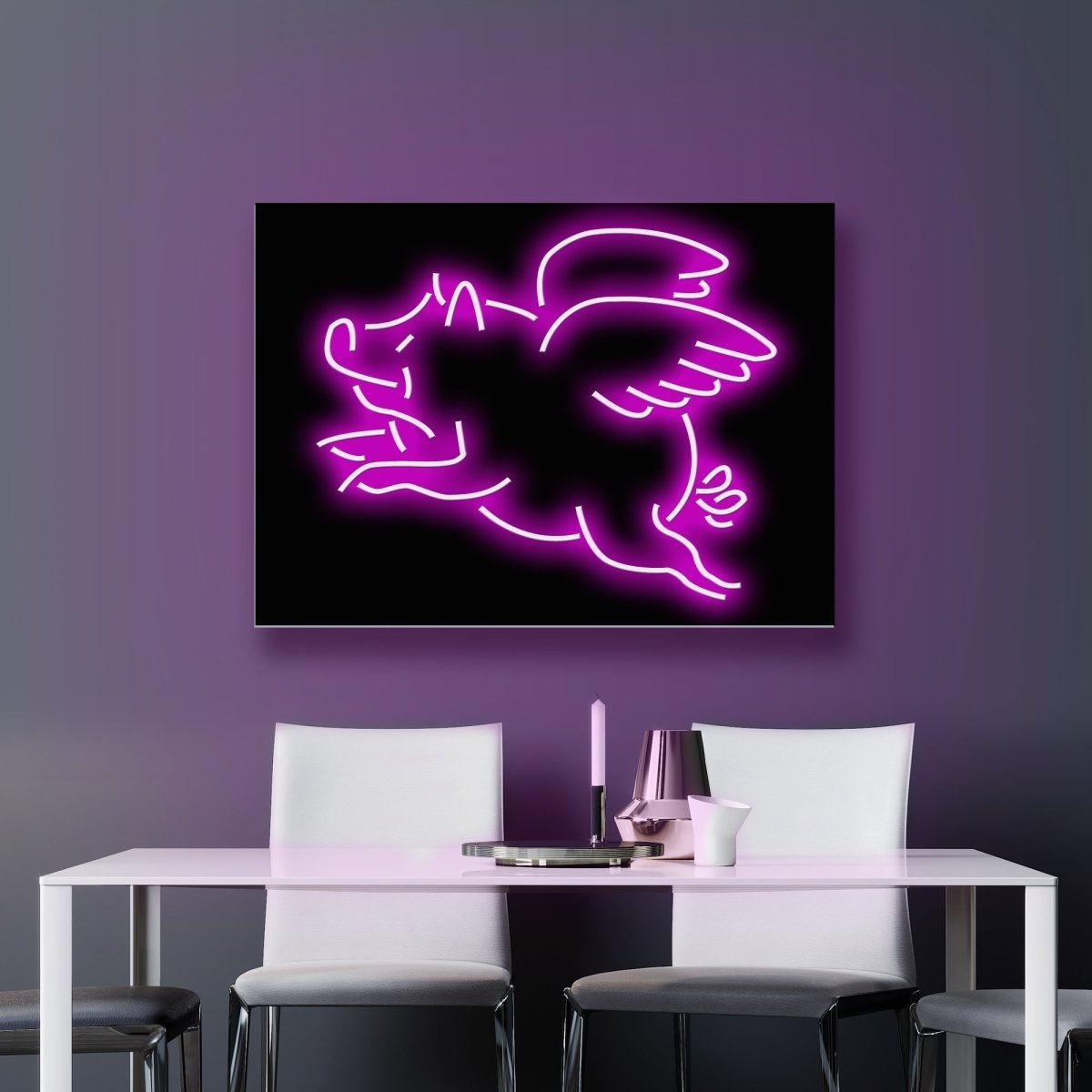 Personalised LED Neon Sign FLYING PIG - ScentiMelti Home Fragrance, Beauty & Gifts UK