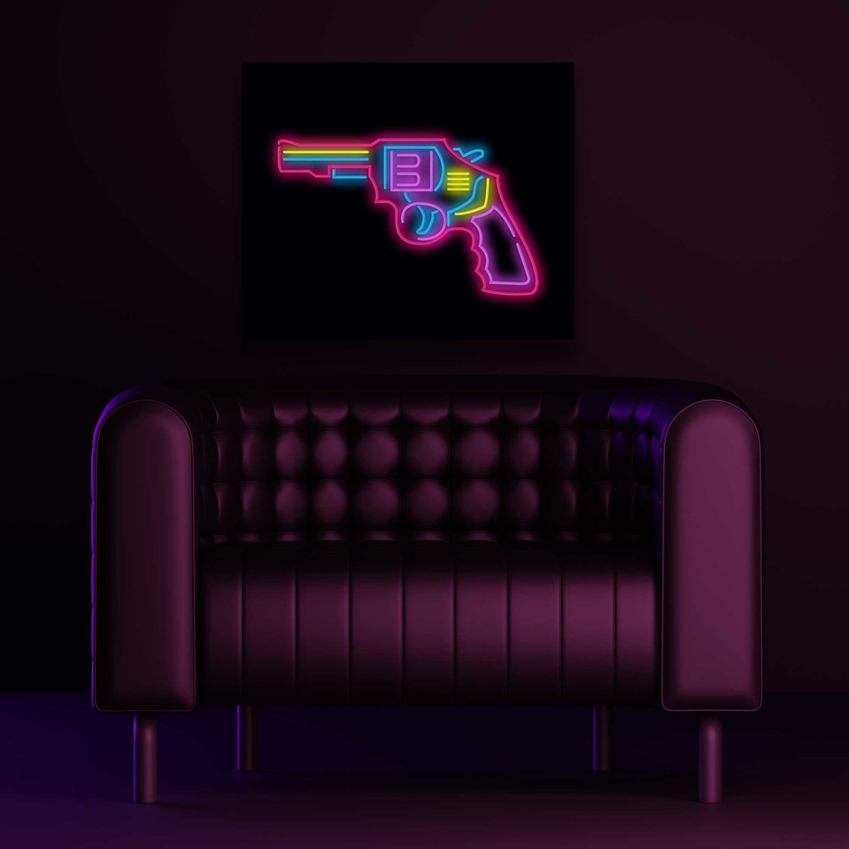 Personalised LED Neon Sign GUN - ScentiMelti Home Fragrance, Beauty & Gifts UK