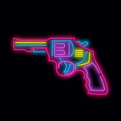 Personalised LED Neon Sign GUN - ScentiMelti Home Fragrance, Beauty & Gifts UK