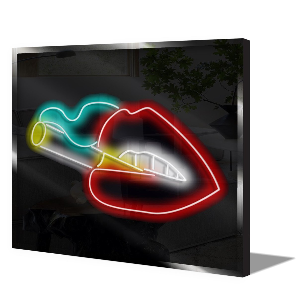 Personalised LED Neon Sign LIPS AND CIGARETTE - ScentiMelti Home Fragrance, Beauty & Gifts UK