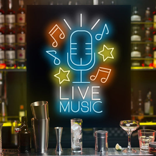 Personalised LED Neon Sign LIVE MUSIC - ScentiMelti Home Fragrance, Beauty & Gifts UK