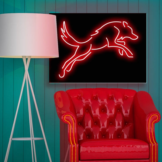 Personalised LED Neon Sign Red Wolf - ScentiMelti Home Fragrance, Beauty & Gifts UK