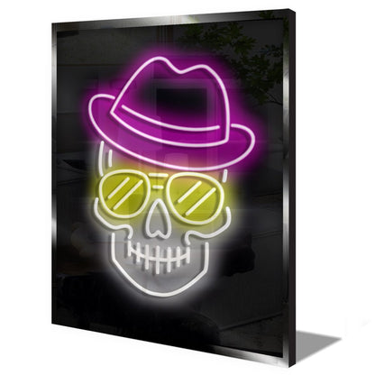 Personalised LED Neon Sign SKULL HAT - ScentiMelti Home Fragrance, Beauty & Gifts UK